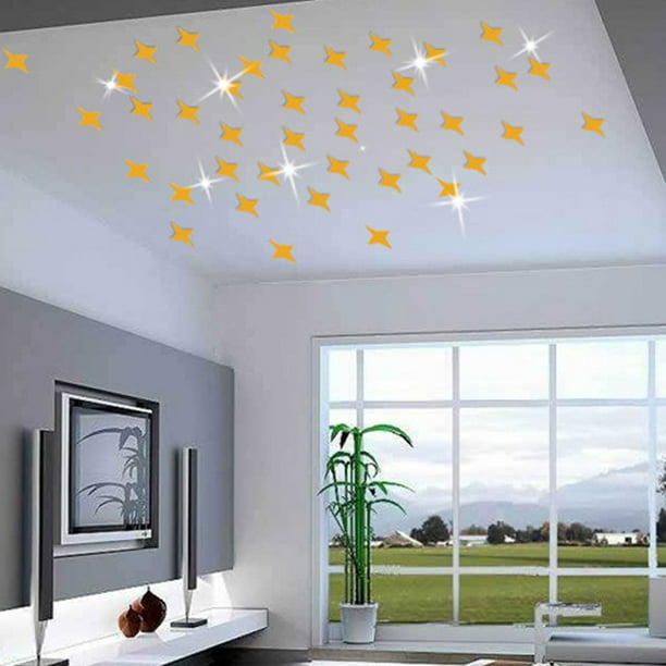 Removable 50Pcs Stars Sky Mirror Wall Stickers Decal Art Kids Room Decoration Removable 50Pcs Stars Sky Mirror Wall Stickers Decal Art Kids Room Decoration